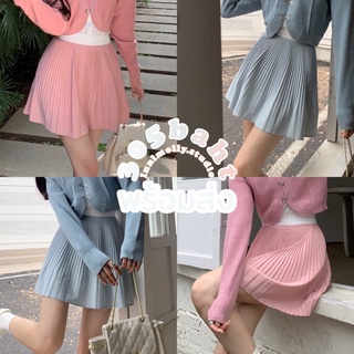 🎟️ลด 45.- โค้ด INNIFEB💗 (พร้อมส่ง🥞) innimolly.studio♡กระโปรงอัดพลีท rika skirt #IM107ꔛ