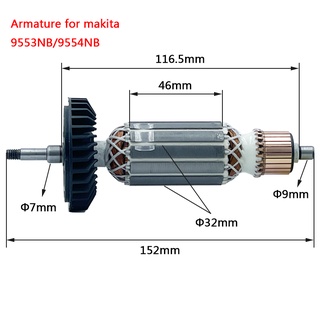 อะไหล่อาร์เมเจอร์ AC220V-240V แบบเปลี่ยน สําหรับ Armature M 9553NB 9554NB 9556NB 9557NB