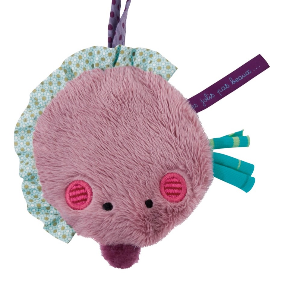 Moulin Roty ตุ๊กตากระเป๋าใส่เหรียญ กระเป๋าพวงกุญแจ 10cm. ออร์แกนิค Les Jolis  เม่น MR-629292