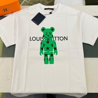 เสื้อยืดแขนสั้น คอกลม ผ้าฝ้าย พิมพ์ลาย Lou is Vui tton