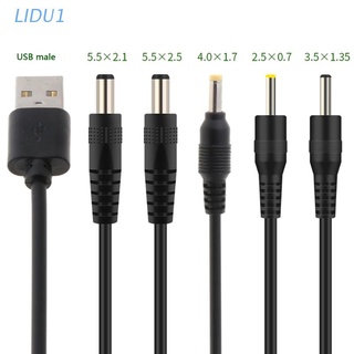 Lidu1 สายชาร์จ Usb เป็น Dc พอร์ตชาร์จ Dc/5.5X2.1 Dc/5.5X2.5 Dc/3.5X1.35 Dc/4.0X1.7 Dc/2.5X0.7