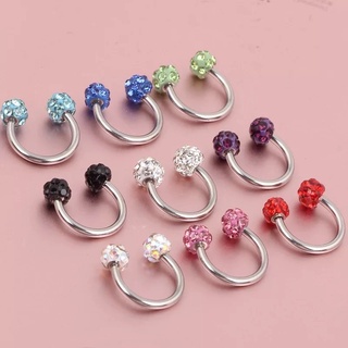 earring.minimal จิวหูคริสตันเพชร-ตัวU เพชรมินิมอล จิวหูเพชร ก้าน 1.2 ใส่รูปกติได้ งานสแตนเลสแท้ ใส่อาบน้ำได้ไม่เป็นสนิม