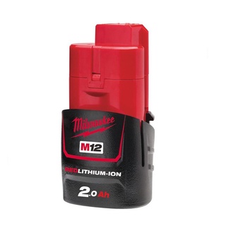 Milwaukee M12™ B2 แบตเตอรี่ขนาดความจุ 12 โวลต์ 2.0 แอมป์อาวว์ M12™ 2.0Ah Battery รุ่น M12B2