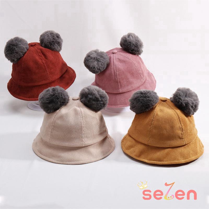 Se7en Double Pom-Pom หมวกกันหนาวสำหรับเด็ก