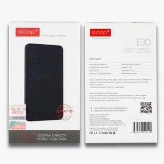 Eloop E30 Powerbank แบตสำรอง 5000mAh ของแท้100% แบตสำรองพกพาง่าย ราคาประหยัด