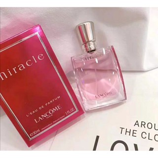 🍒 พร้อมส่ง 🍒 LANCÔME Miracle Eau de Parfum น้ำหอมสีชมพูแนวกลิ่นฟลอรัล-สไปซี่ เอกลักษณ์ของน้ำหอมลังโคม ขนาด 30 Ml.