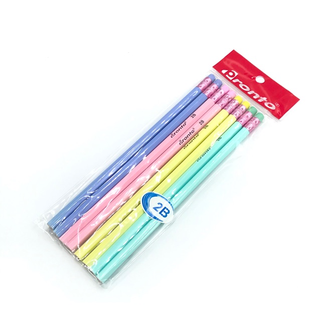 ซื้อ1แท่งได้ (Pencil) ดินสอไม้ 2บี ใส้สีดำ(หลากสี)
