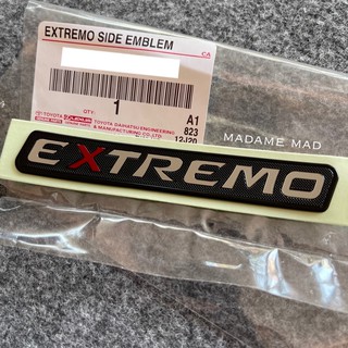 แท้ศูนย์ 💯% โลโก้ เอ็กซ์ตรีโม EXTREMO CAMRY 2017-2019 ขนาด 10.7x1.6cm (UNM-75459-YZB10)