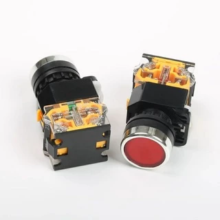 ปุ่มกดสวิตช์1NO + 1NC Self กดติดปล่อยดับ ,กดติดกดดับ LA38-11BN BNZS 22 มม. 220v