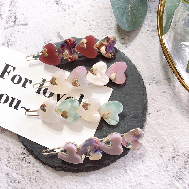 Acetic Acid Love Hairpin Exquisite Wild Geometry Hairpin กิ๊บกรดอะซิติกรักกิ๊บประณีตเรขาคณิตป่า