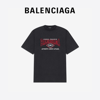 T-shirt  Balenciaga ใหม่ B ของแท้ เสื้อยืดลําลอง แขนสั้น สําหรับผู้ชายS-5XL