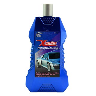 Car care solution BLUE POWER X-SERIES PREMIUM BLACK &amp; WAX 500ML Car accessories Hardware hand tools น้ำยาดูแลรถยนต์ แว็ก