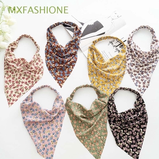 Mxfashione ผ้าโพกผม ทรงสามเหลี่ยม ลายดอกไม้ สไตล์วินเทจ สําหรับผู้หญิง