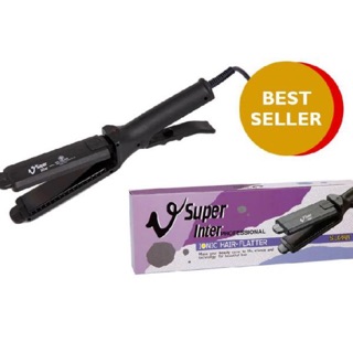 เครื่องรีดผม Super V SU 768 แผ่นความร้อนแบบเรียบ เคลือบเคลฟร่อน / มีฟัน