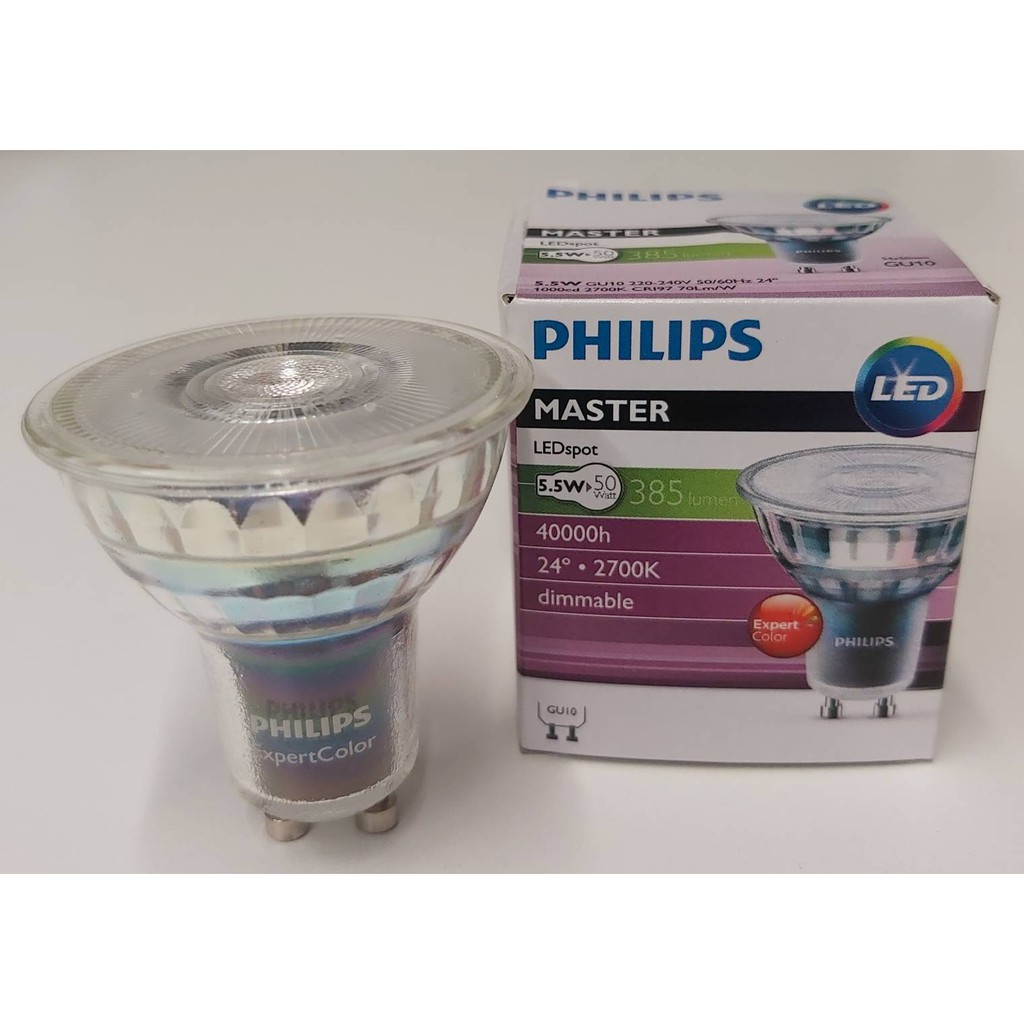 Philips MASTER LED ExpertColor 5.5-50W GU10 2700K/3000K 24D Dimmable