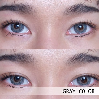 ไม่แถมตลับ Cillon 3Tone Gray (ตาโต) คอนแทคเลนส์ Pretty Doll