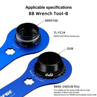TOOPRE ประแจขันถอดกระโหลกกลวงจักรยาน For BB51 BB52,DUB BB Bike Tool Spanner (1ชิ้น)