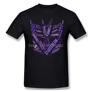 หม้อแปลงไฟฟ้าDeceticon WordAnime Clothes Design Transformers Science Fiction Action Film Cotton Men TShirtหม้อแปลงกระแสไ