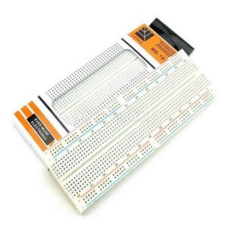 Protoboard โพรโทบอร์ด บอร์ดทดลอง Breadboard 830 Point Solderless PCB Bread Board MB-102 Test Develop DIY 1 ชิ้น