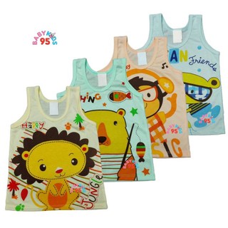 BABYKIDS95 เสื้อกล้ามเด็ก สีหวาน สกรีนลาย