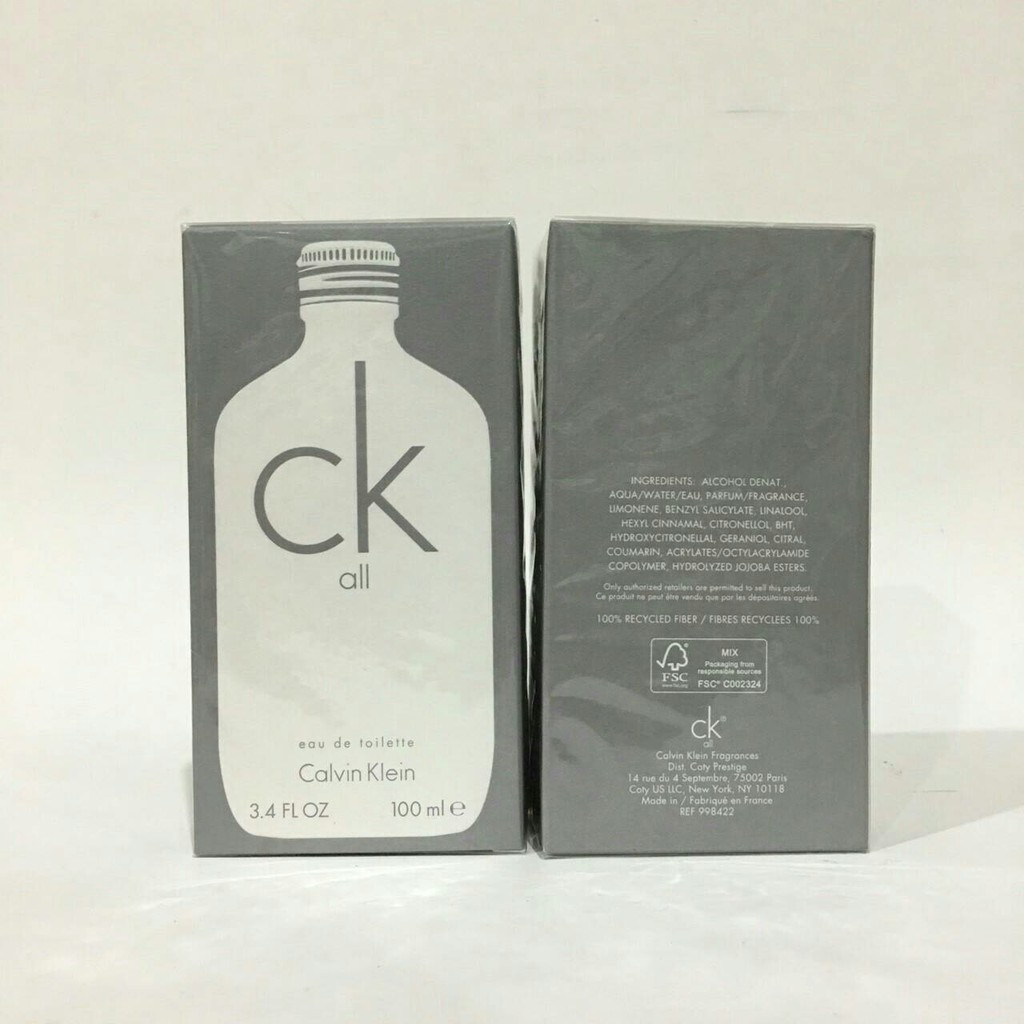 น้ำหอม Calvin Klein CK All Edt 100ml.
