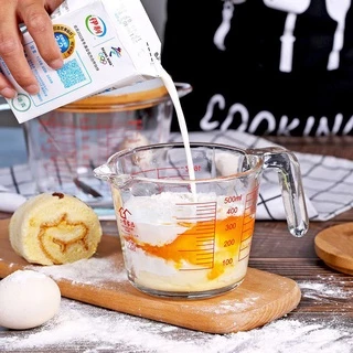 แก้วชงกาแฟ ถ้วยตวงแก้ว 350ML/500ML ทำจากแก้วอย่างหนา ทนความร้อนสูง ทนทาน สามารถเข้าไมโครเวฟ S.H.PLUS
