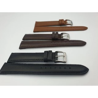 𝗚𝗤 𝘄𝗮𝘁𝗰𝗵 สายนาฬิกาหนัง สายหนังวัวแท้ หนังนุ่มใส่สบาย รุ่น Japan Minimal Leather Strap 12 14 16 18 20 22mm : seiko DW etc