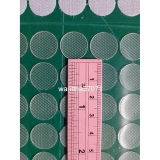 ตีนตุ๊กแก วงกลม มีกาวในตัว 1.5 / 2 / 2.5 cm. แบบใส (ขนขาว+หนามใส)