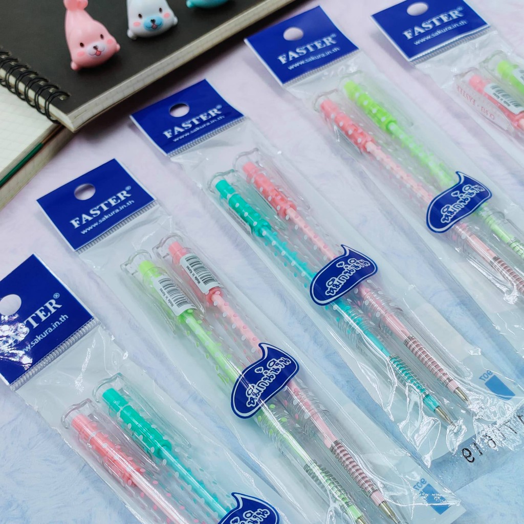 FASTER ปากกาลูกลื่น ด๊อทตี๊ ดอท ฟาสเตอร์ CX913-FAN-2