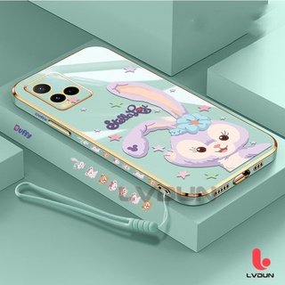 เคส Vivo Y21 Y21TY33S Y33T T1X Y12S Y20 Y12A Y20S Y50 Y30 Y17 Y71 Y85 Y15 Y12 Y15S Y01 Y31 Y19 StellaLou Case with Lanyard Soft Case Silicone Electroplated Soft Case TZ1