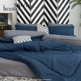 SANTA Bedding ชุดผ้าปูที่นอนพร้อมผ้านวม สีกรม สีเทาเข้ม