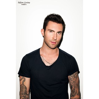 โปสเตอร์ รูปถ่าย Adam Levine วง ดนตรี Maroon 5 POSTER 24”x35” Inch American Singer Actor Pop Rock