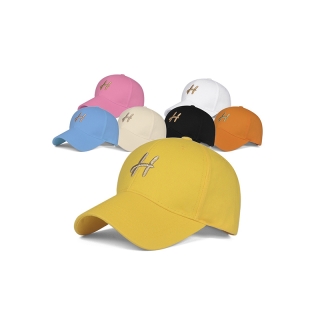 หมวกเบสบอล ผ้าฝ้าย ปักลายตัวอักษร H สีทอง ปรับได้ คุณภาพสูง หลากสี สําหรับผู้ชาย และผู้หญิง มีสีชมพู สีฟ้า สีดํา สีขาว สีเหลือง
