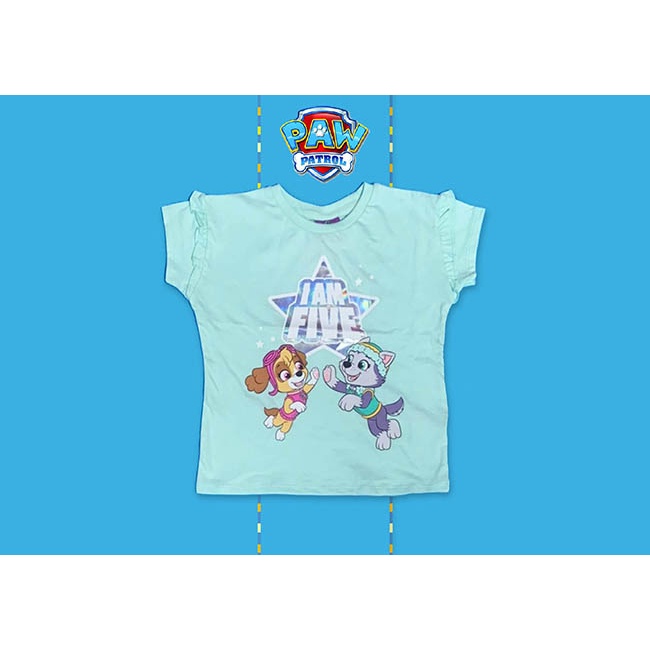 ✅ [4-6Y] Paw Patrol Skye I am 5 T-Shirt เสื้อยืดแขนสั้น พอล พาโทรล สกาย