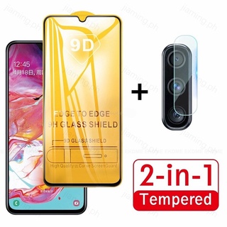 2 in 1 ฟิล์มกระจกนิรภัยกันรอยหน้าจอ Realme C25Y C25S C25 C21Y C21 C20 C17 C15 C12 C11 C3 8i 8 7 6 5 Pro 7i 6i 5i