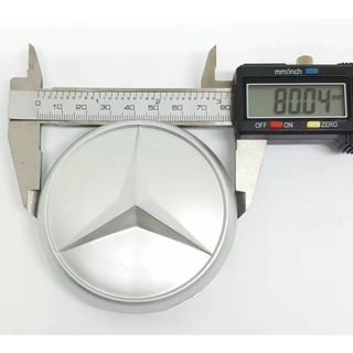4ชิ้น ฝาครอบดุมล้อ BENZ เบนซ์ ดาว 73 / 80mm. พื้นเงิน โปรดวัดขนาดก่อนสั่งซื้อ