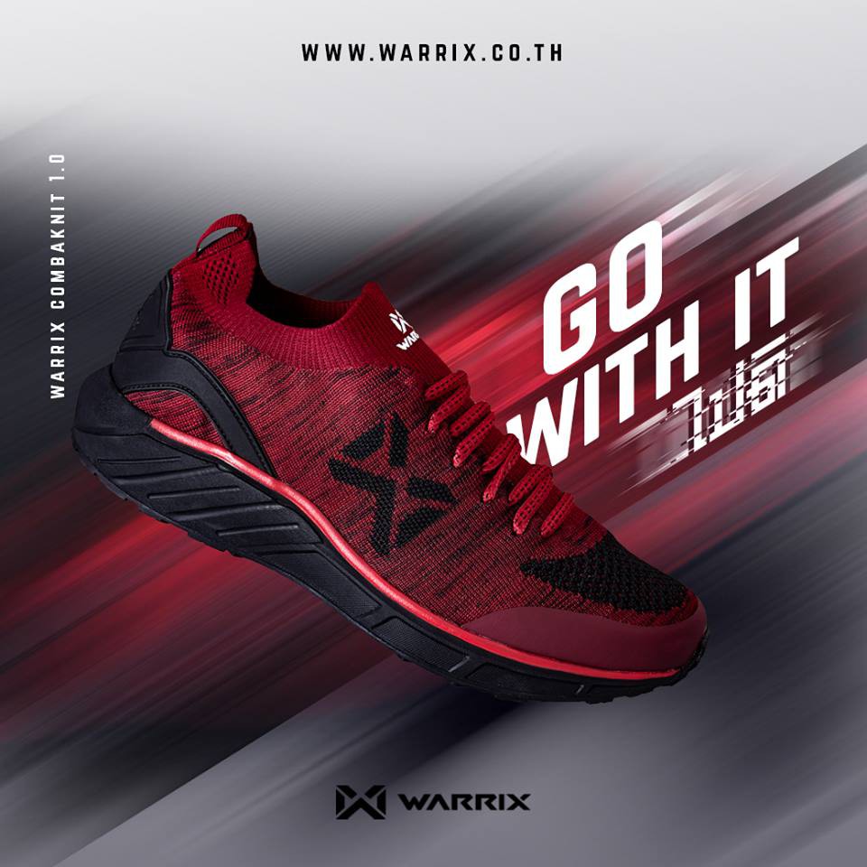 รองเท้า Warrix Combaknit 1.0 สีแดง