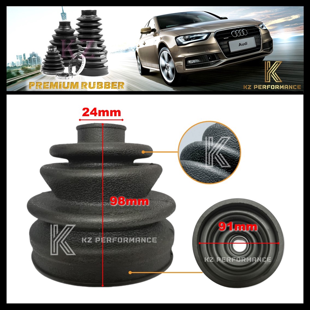 Honda Accord SM4 SV4 / Honda CRV SWA / Honda Odyssey RA1 RA2 RA3 / 24mm - 91mm / Drive Shaft Boot Ou