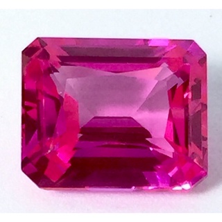 16.92 ct ไพลิน สีชมพู สังเคราะห์ Synthetic Pink Sapphire #3 Octagon Loose Gemstone For Fine Jewelry