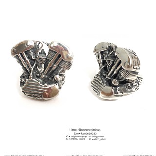 แหวนเครื่อง แหวนลูกสูบ แหวนสูบv แหวนharley ring สแตนเลสแท้ stainless 316l แหวนผู้ชาย แหวนแฟชั่น แหวนเท่ๆ แหวนสแตนเลส