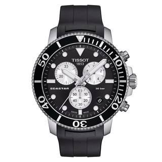 Tissot Seastar 1000 Chronograph ทิสโซต์ ซีสตาร์ 1000 สีดำ-ขาว T1204171705100 นาฬิกาผู้ชาย