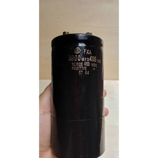 คาปาซิเตอร์ Hitacchi CAPACITOR  3900uF 400vdc พร้อมส่ง 3900UF 450Vdc ขนาด 13x6.5cm.