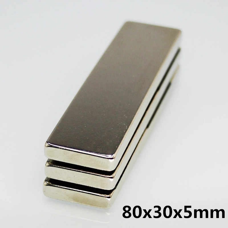 1ชิ้น แม่เหล็กแรงสูง 80x30x5มิล สี่เหลี่ยม 80*30*5มิล Magnet Neodymium 80x30x5mm แม่เหล็ก นีโอไดเมีย