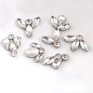 พลอยเทียมคริสตัลใส ประดับเพชรเทียม สําหรับตกแต่งเสื้อผ้า กระ…