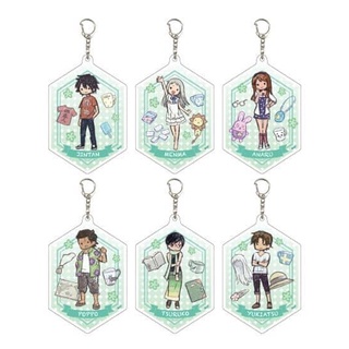 ครบเซ็ต 6 แบบ Anohana Acrylic Keychain Graph Art Design