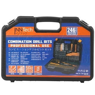 InnTech ชุดดอกสว่าน เจาะปูน / ไม้ / เหล็ก 246 ชิ้น รุ่นท๊อป M-PRO SERIES ดอกสว่านเจาะปูน ดอกสว่านเจาะไม้ [CDB-246M-PRO]