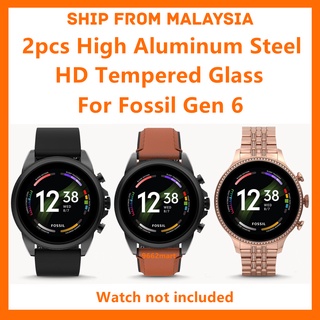 Fossil Gen 6 กระจกนิรภัยกันรอยหน้าจอ [ 2 ชิ้น ] สําหรับ Fossil Gen 6 42 มม. / 44 มม.