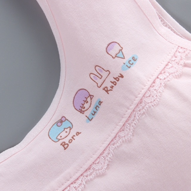 เสื้อในเด็ก first bra เสื้อในเด็กสาว แบบสวม  มีเสริมฟอง พร้อมส่ง ราคา ถูกที่สุด ดีลบีเคเค แกลเลอรีภาพที่ 2