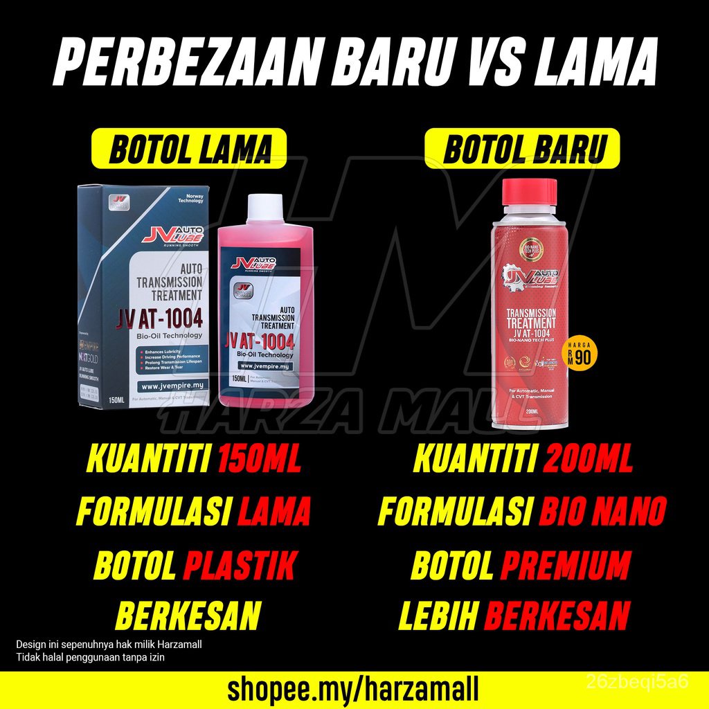 JV Auto Lube Auto Transmission Treatment Bio Nano Tech AT 1004 Merawat