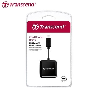 TRANSCEND CARD READER RDC3 USB 3.2 GEN 1 TYPE C BLACK รับประกันศูนย์